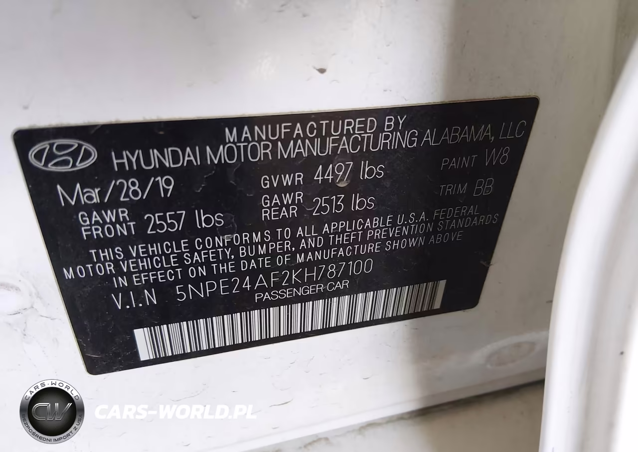 2019 Hyundai Sonata Se VIN:5NPE24AF2KH787100 - 9