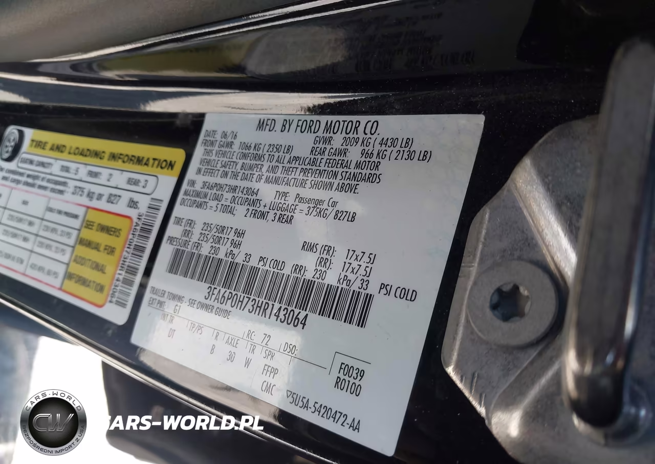 2017 Ford Fusion Se VIN:3FA6P0H73HR143064 - 9