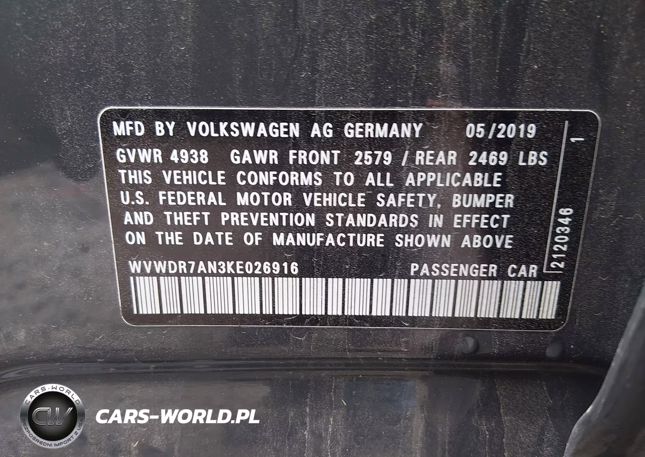 2019 Volkswagen Arteon 2.0T Sel VIN:WVWDR7AN3KE026916 - 9
