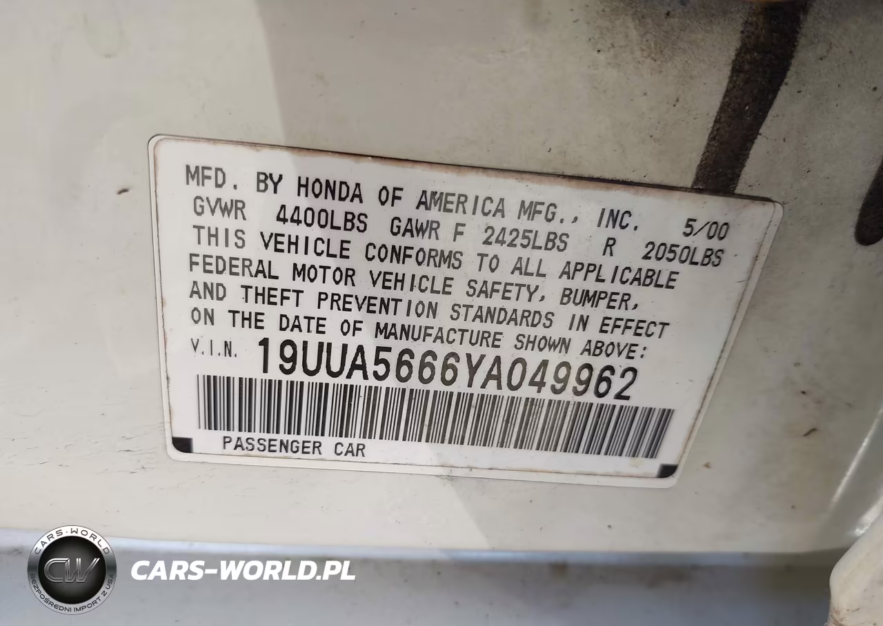 2000 Acura Tl 3.2 VIN:19UUA5666YA049962 - 9