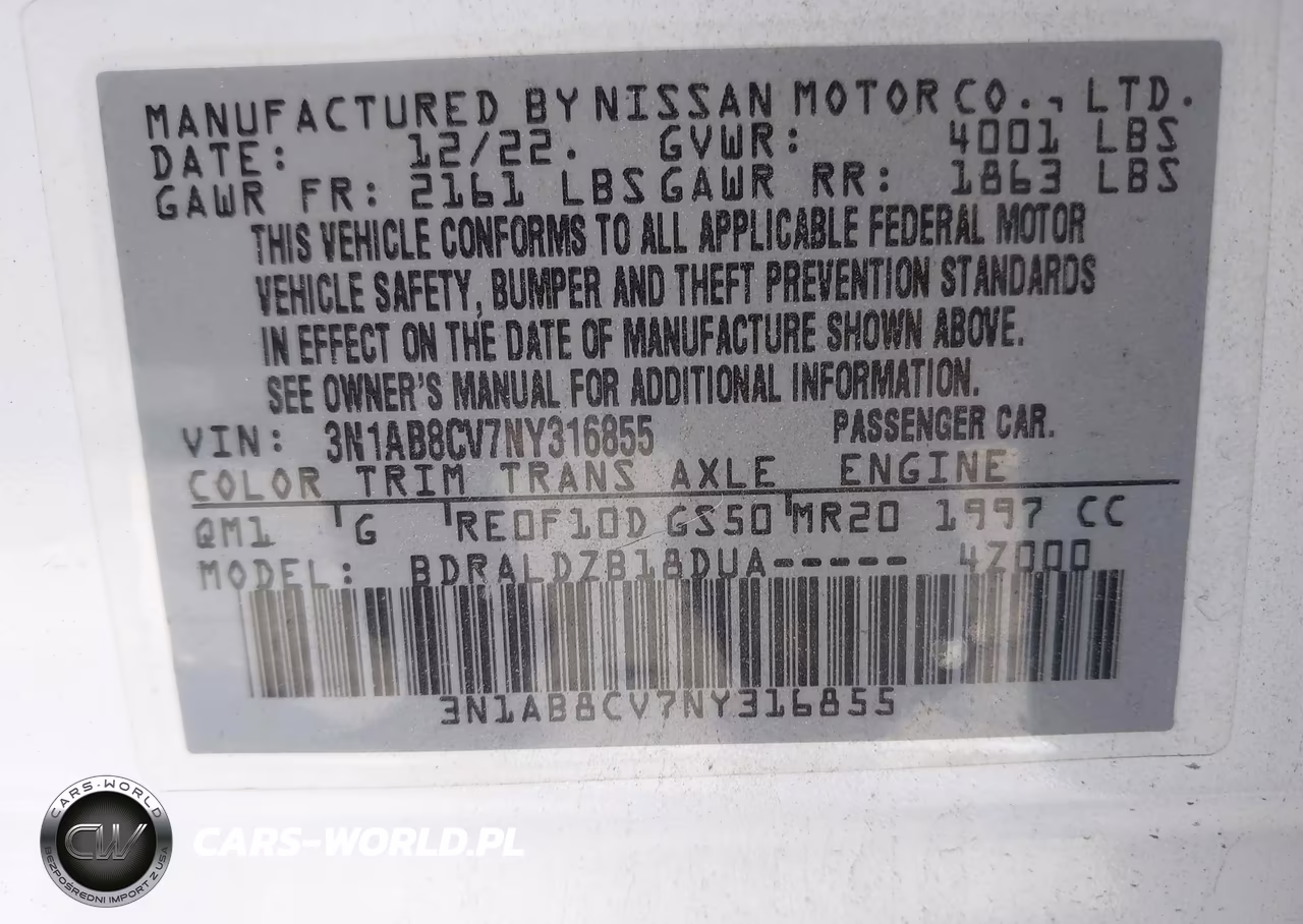 2022 Nissan Sentra Sv Xtronic Cvt VIN:3N1AB8CV7NY316855 - 9