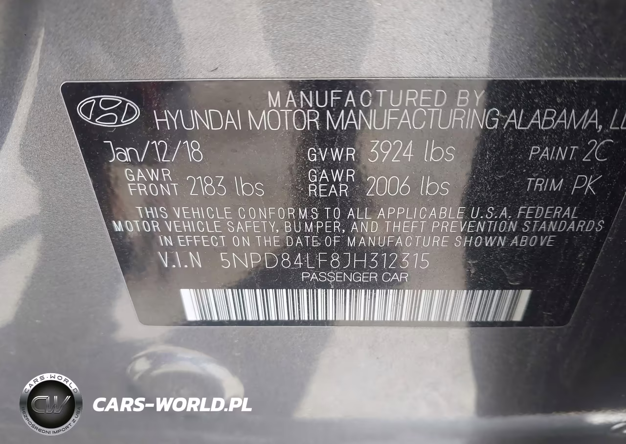 2018 Hyundai Elantra Sel VIN:5NPD84LF8JH312315 - 9