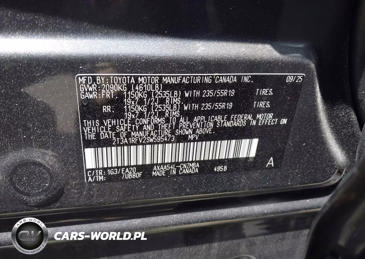 2025 Toyota Rav4 Xle Premium VIN:2T3A1RFV2SW595473 - 9