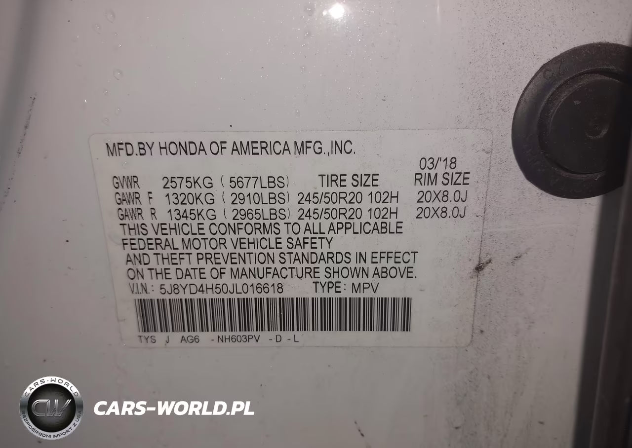 2018 Acura Mdx Technology Package Acurawatch Plus Pkg VIN:5J8YD4H50JL016618 - 9