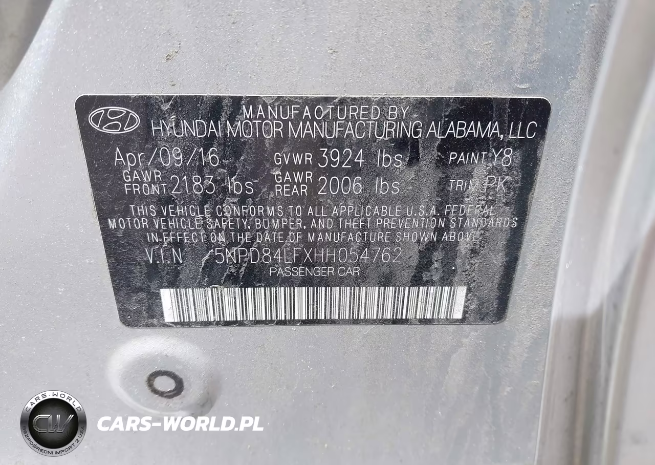 2017 Hyundai Elantra Limited VIN:5NPD84LFXHH054762 - 9