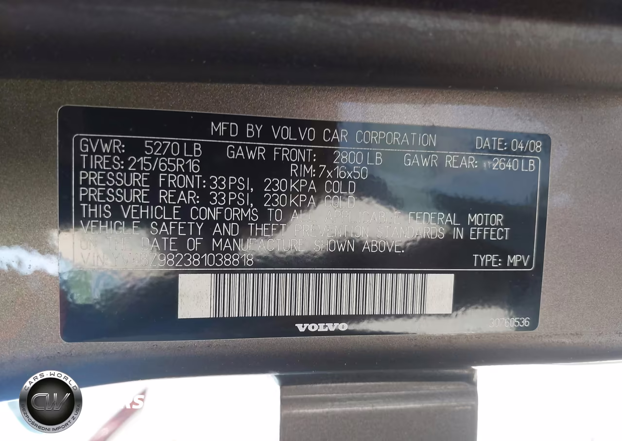 2008 Volvo Xc70 3.2 VIN:YV4BZ982381038818 - 9