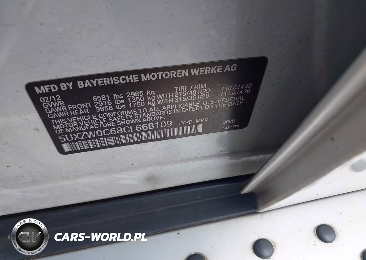 2012 BMW X5 xDrive35D VIN:5UXZW0C58CL668109 - 9