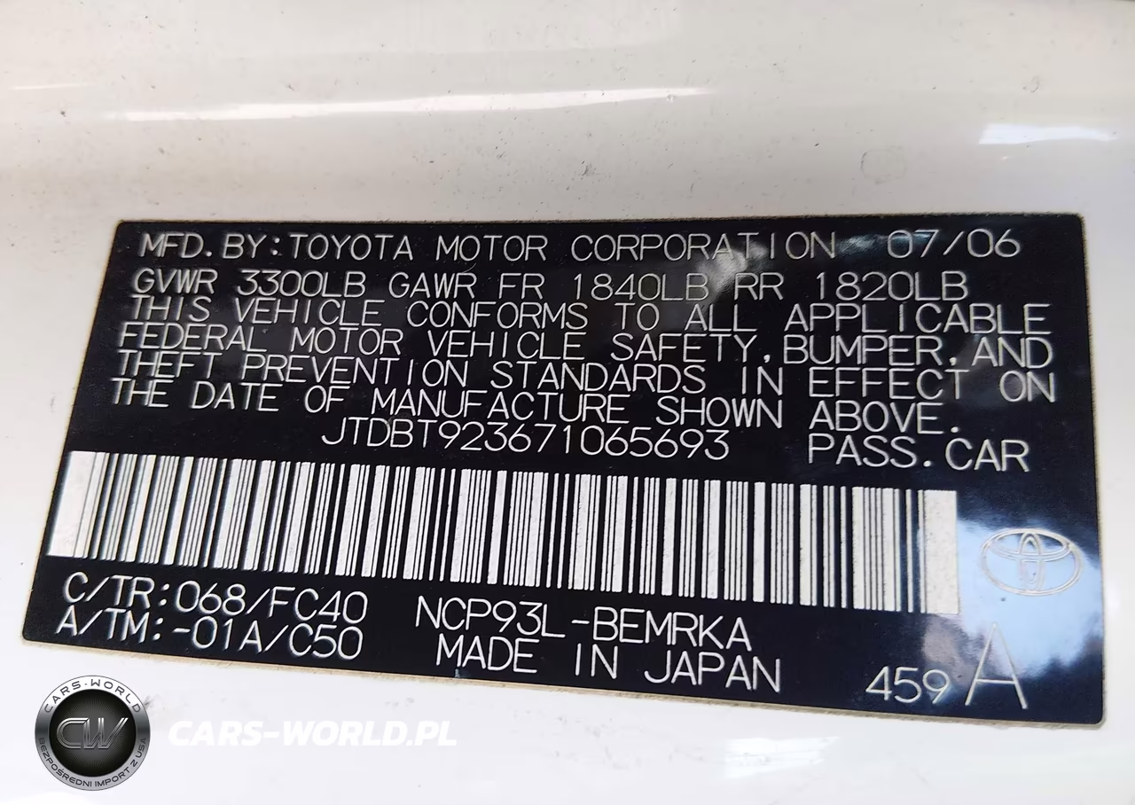 2007 Toyota Yaris VIN:JTDBT923671065693 - 9