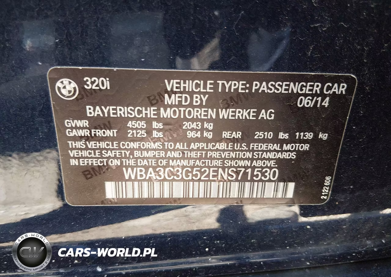 2014 BMW 320I xDrive VIN:WBA3C3G52ENS71530 - 9