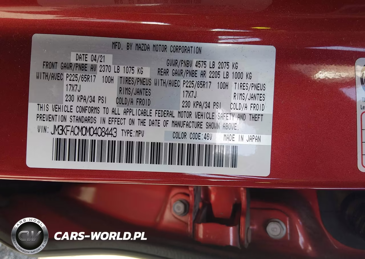2021 Mazda Cx-5 Touring VIN:JM3KFACM0M0408443 - 9