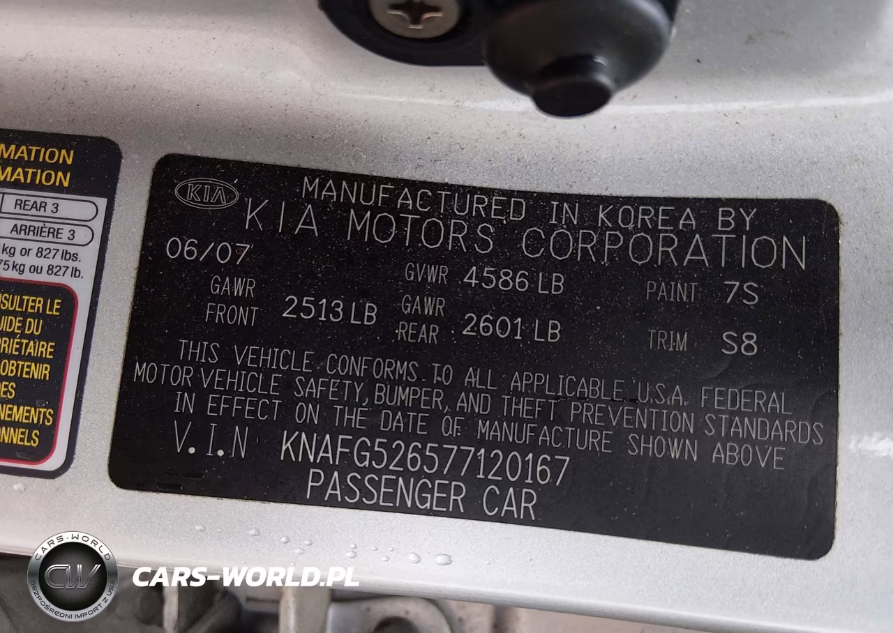 2007 Kia Rondo Ex V6 VIN:KNAFG526577120167 - 9