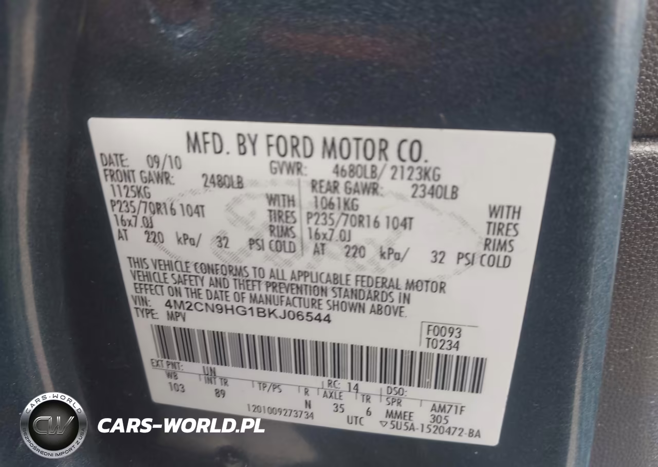 2011 Mercury Mariner Premier VIN:4M2CN9HG1BKJ06544 - 9