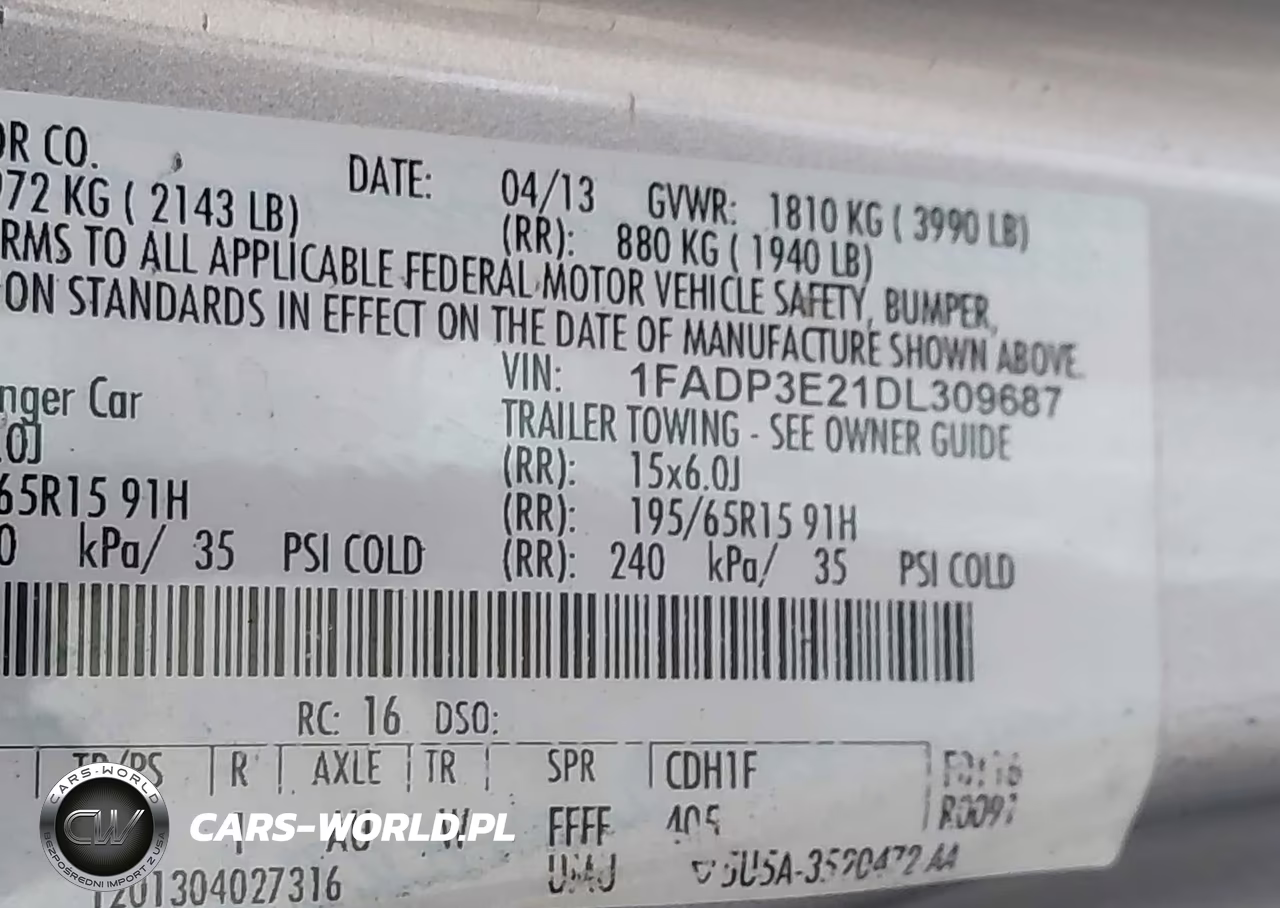 2013 Ford Focus S VIN:1FADP3E21DL309687 - 9