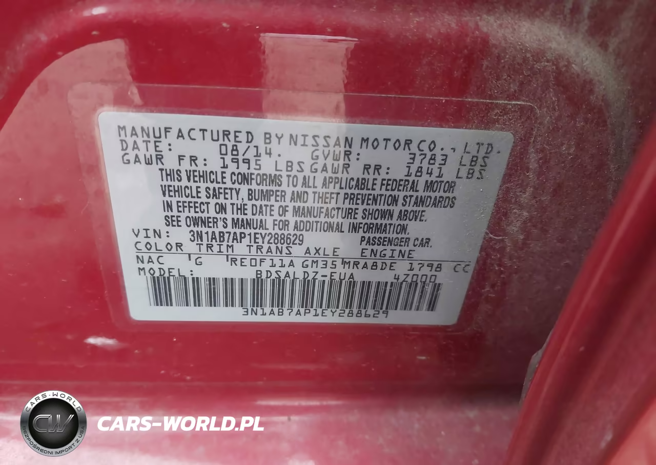 2014 Nissan Sentra Sv VIN:3N1AB7AP1EY288629 - 9