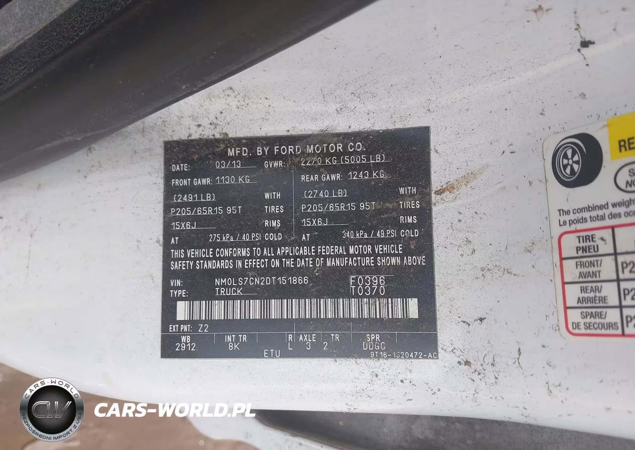 2013 Ford Transit Connect Xl VIN:NM0LS7CN2DT151866 - 9