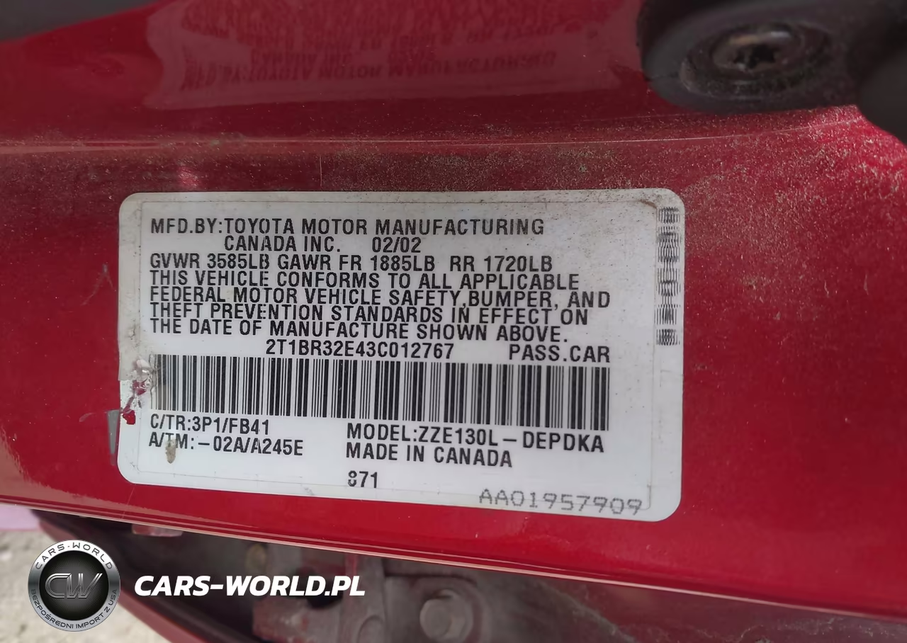 2003 Toyota Corolla Ce VIN:2T1BR32E43C012767 - 9