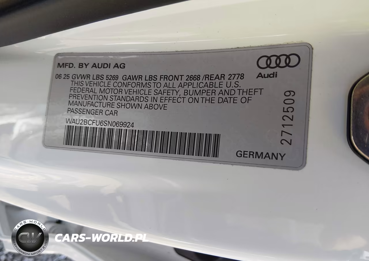 2025 Audi All-New A5 Premium Plus Tfsi Quattro S Tronic VIN:WAU2BCFU6SN069924 - 9