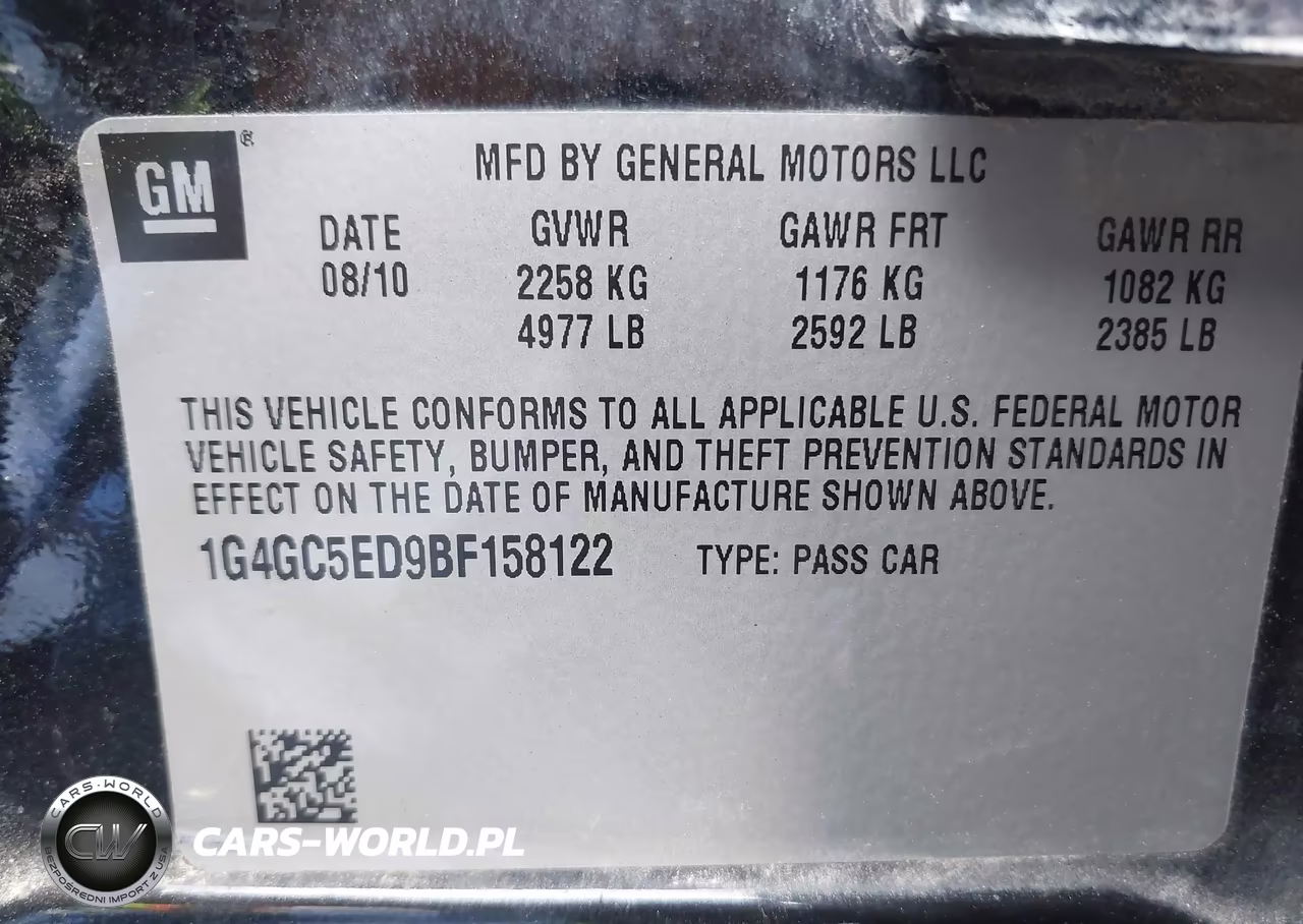2011 Buick Lacrosse Cxl VIN:1G4GC5ED9BF158122 - 9