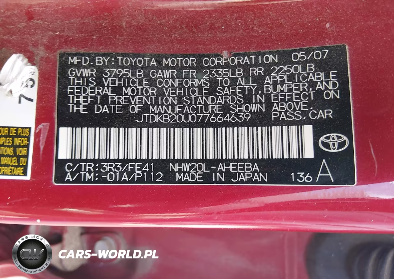 2007 Toyota Prius VIN:JTDKB20U077664639 - 9