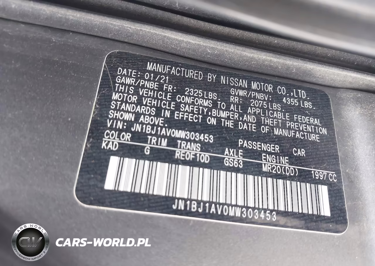 2021 Nissan Rogue Sport S Fwd Xtronic Cvt VIN:JN1BJ1AV0MW303453 - 9
