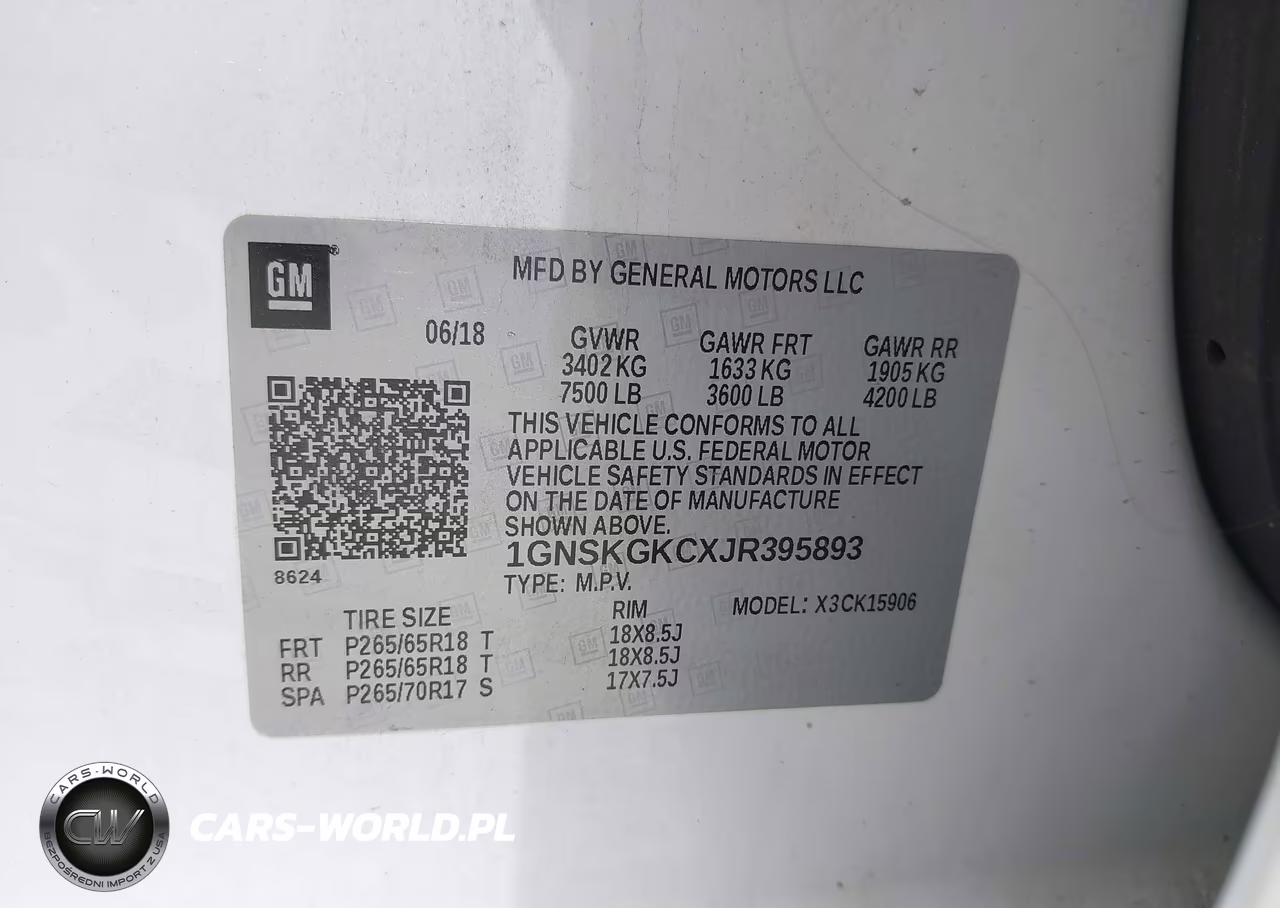 2018 Chevrolet Suburban Ls VIN:1GNSKGKCXJR395893 - 9
