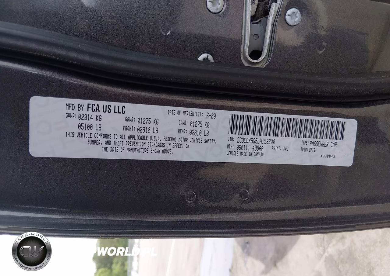 2020 Dodge Charger Sxt Rwd VIN:2C3CDXBG5LH158200 - 9