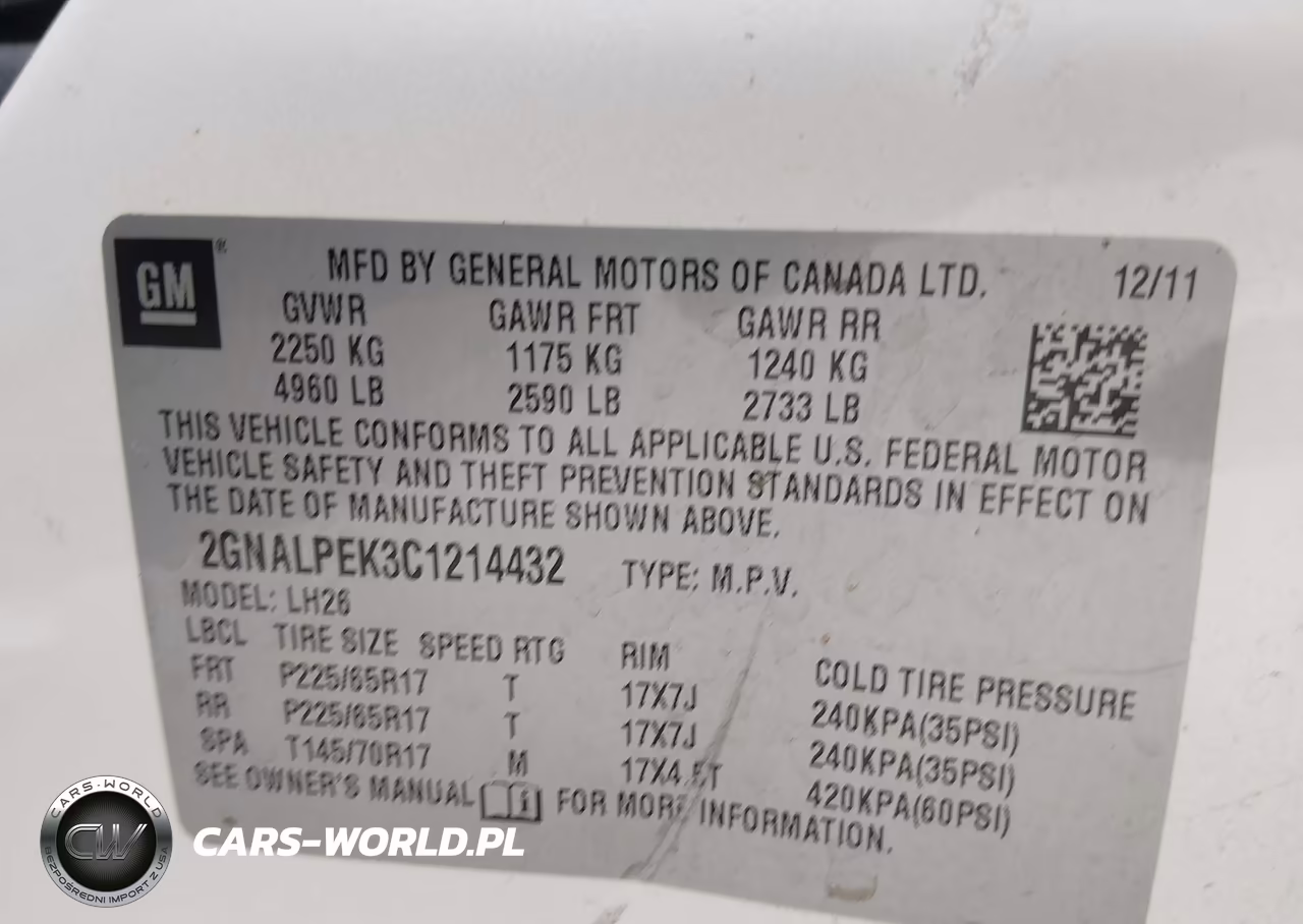 2012 Chevrolet Equinox 2Lt VIN:2GNALPEK3C1214432 - 9