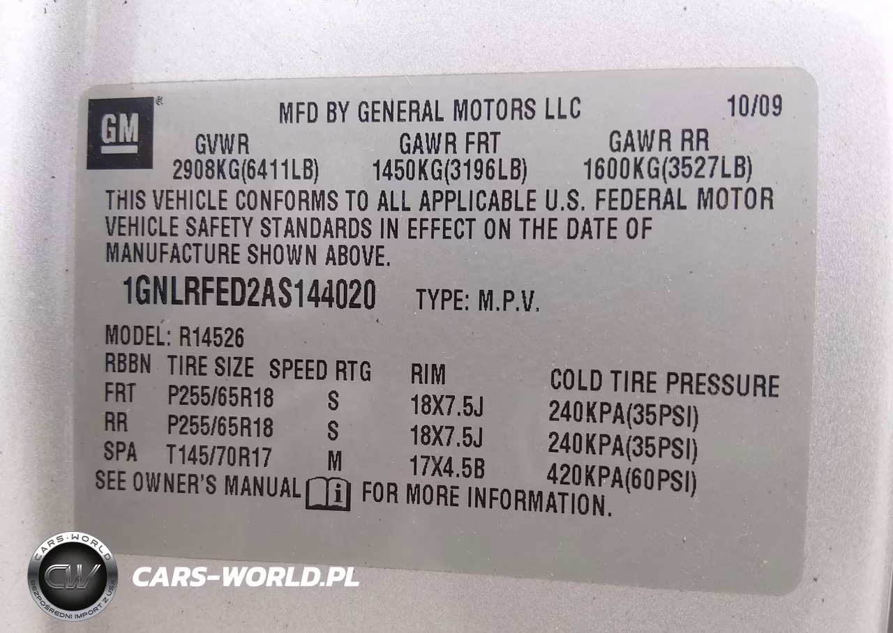 2010 Chevrolet Traverse Lt VIN:1GNLRFED2AS144020 - 9