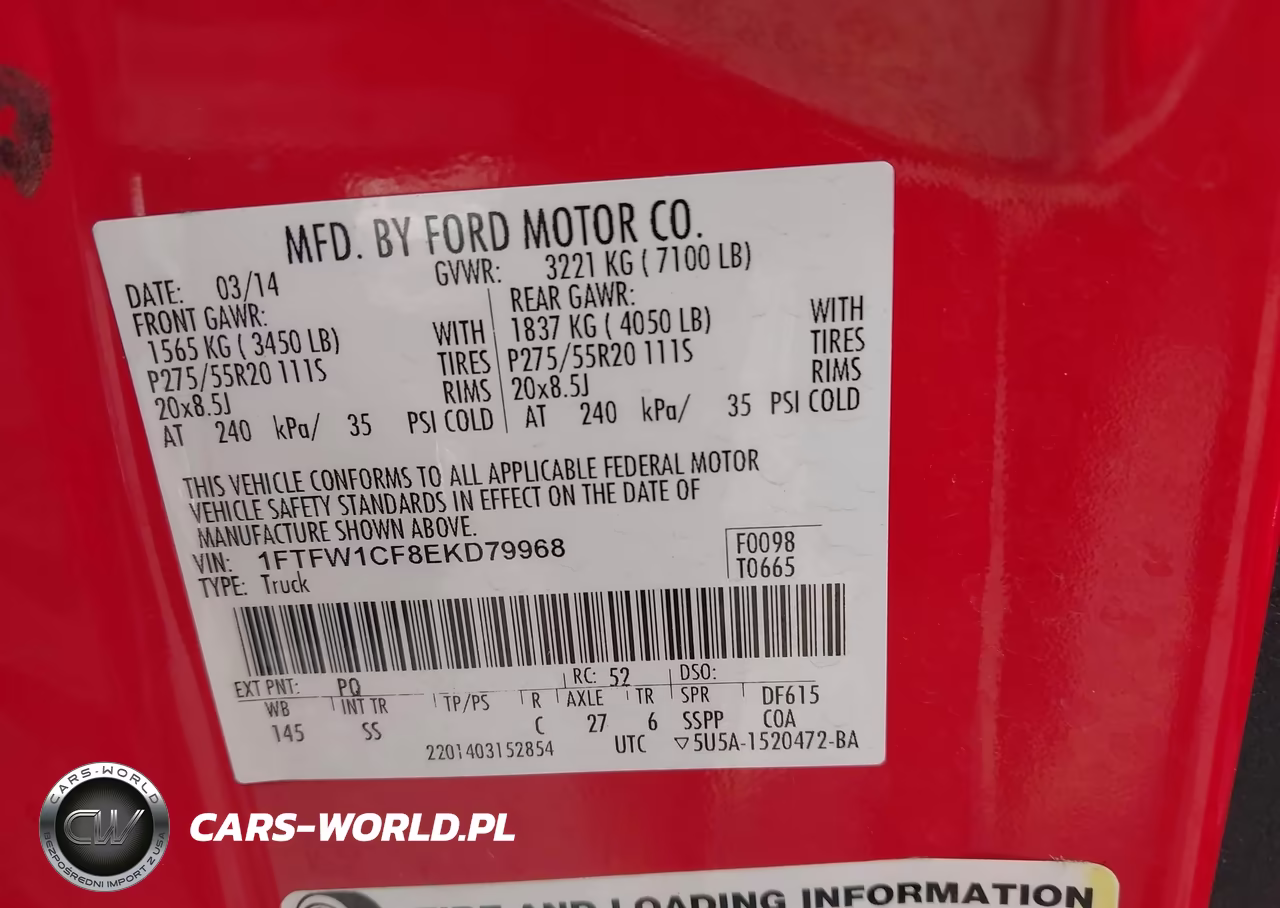 2014 Ford F-150 Stx VIN:1FTFW1CF8EKD79968 - 9