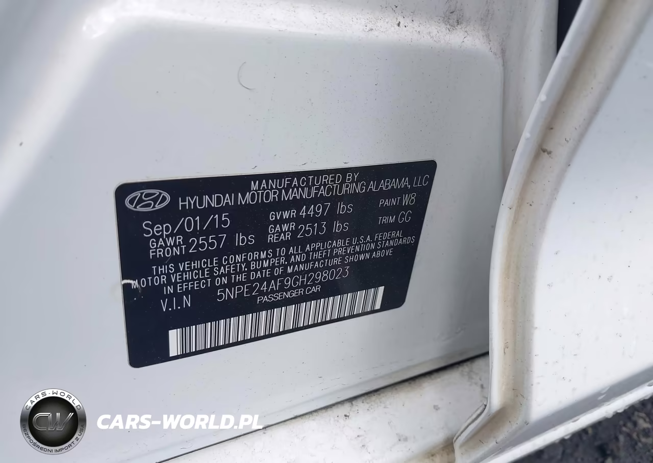 2016 Hyundai Sonata Se VIN:5NPE24AF9GH298023 - 9