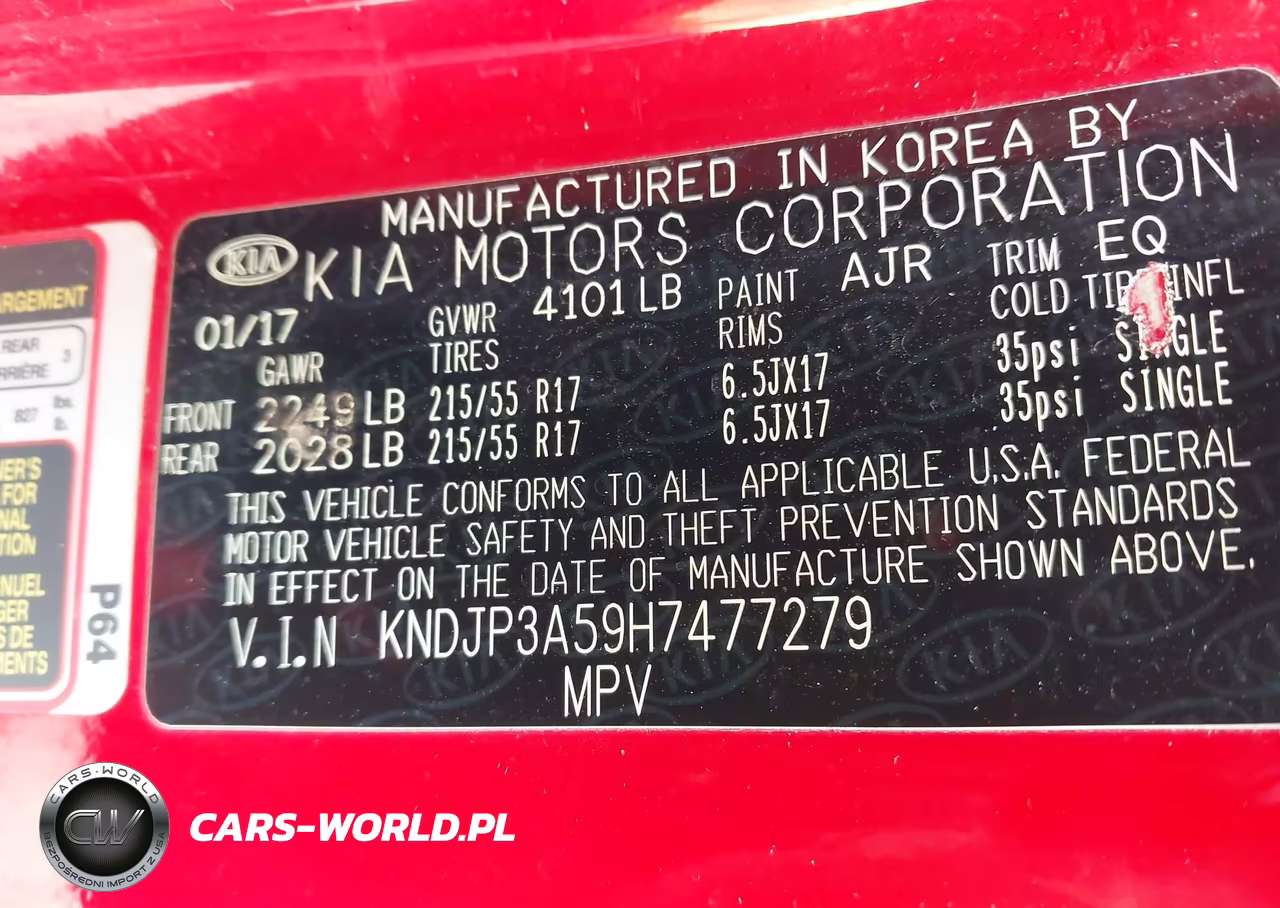2017 Kia Soul + VIN:KNDJP3A59H7477279 - 9