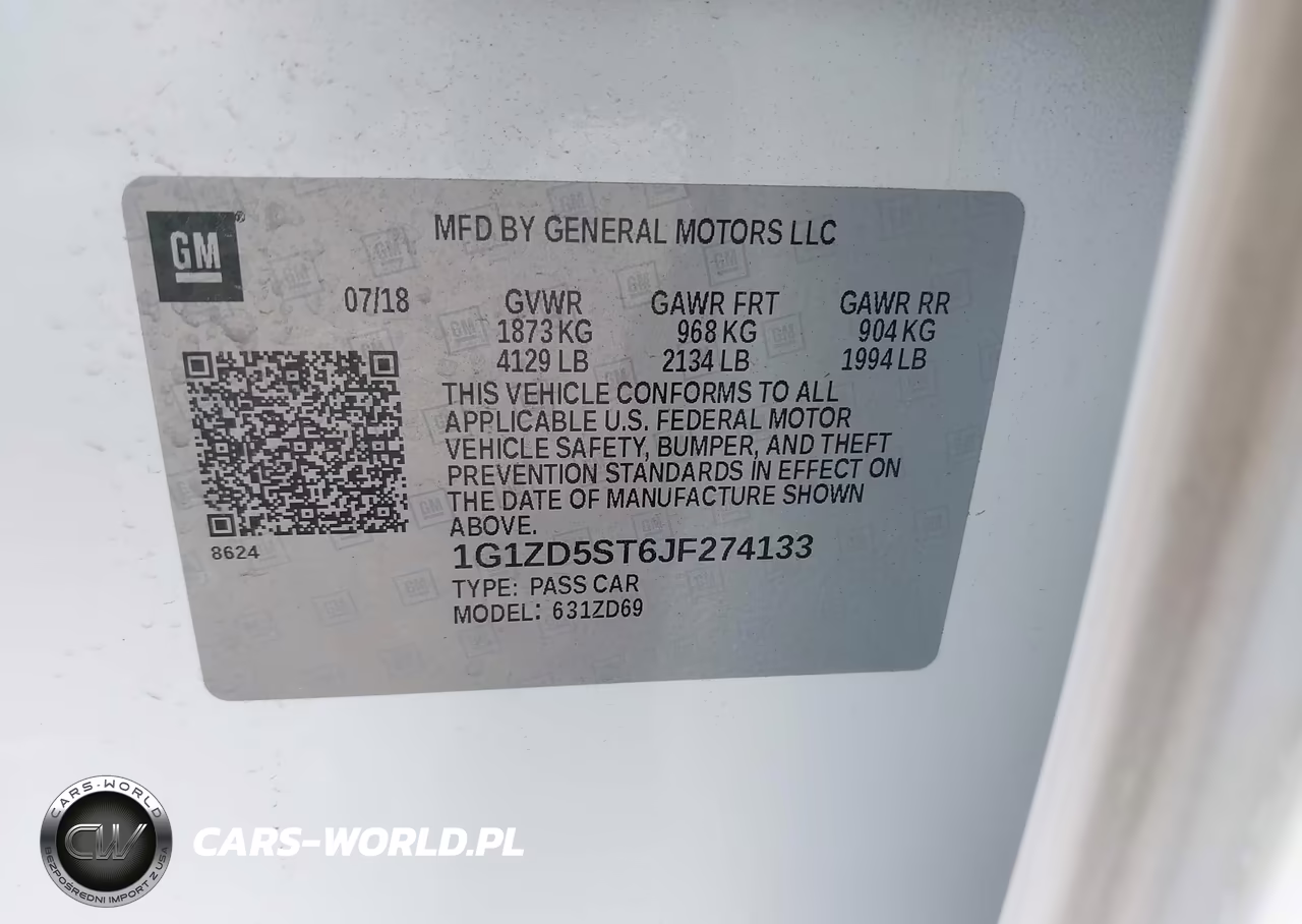 2018 Chevrolet Malibu Lt VIN:1G1ZD5ST6JF274133 - 9