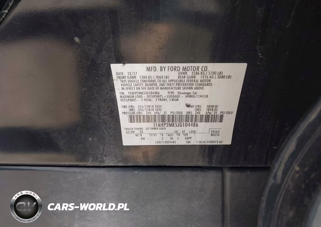 2018 Ford Police Interceptor VIN:1FAHP2MK5JG104486 - 9