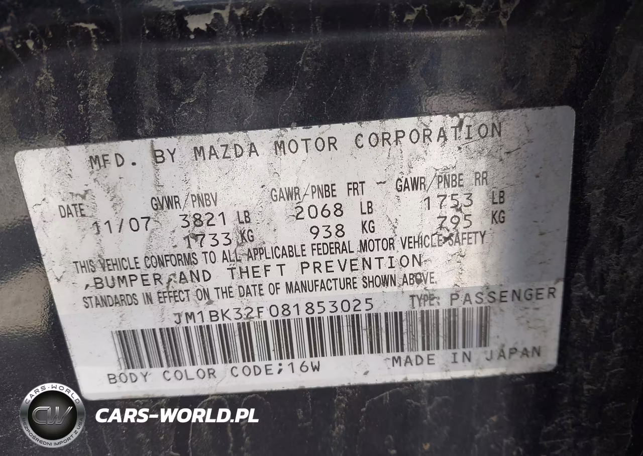 2008 Mazda Mazda3 I VIN:JM1BK32F081853025 - 9