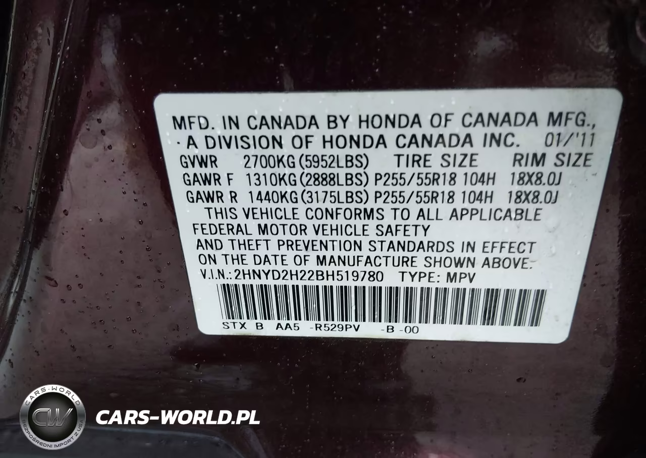 2011 Acura Mdx VIN:2HNYD2H22BH519780 - 9