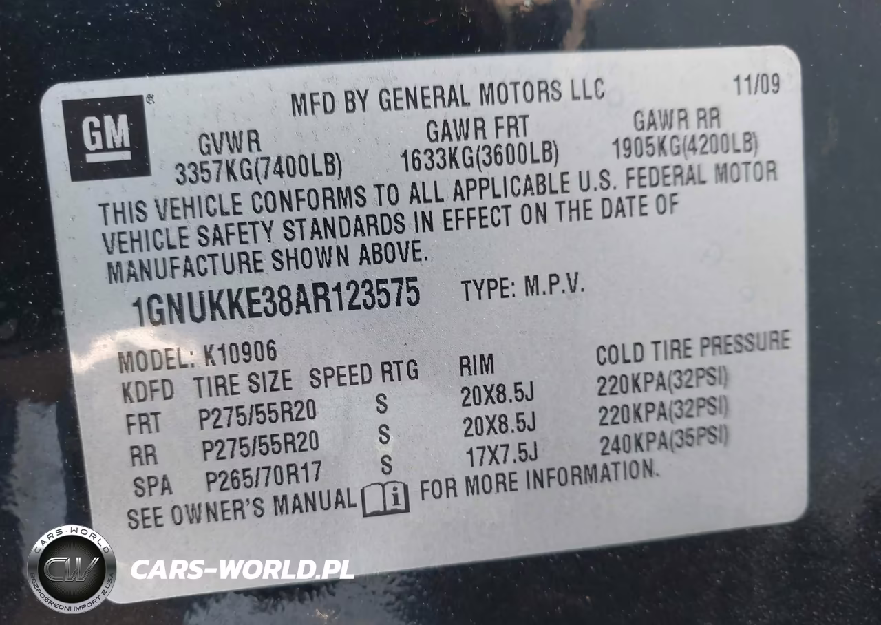 2010 Chevrolet Suburban 1500 Ltz VIN:1GNUKKE38AR123575 - 9
