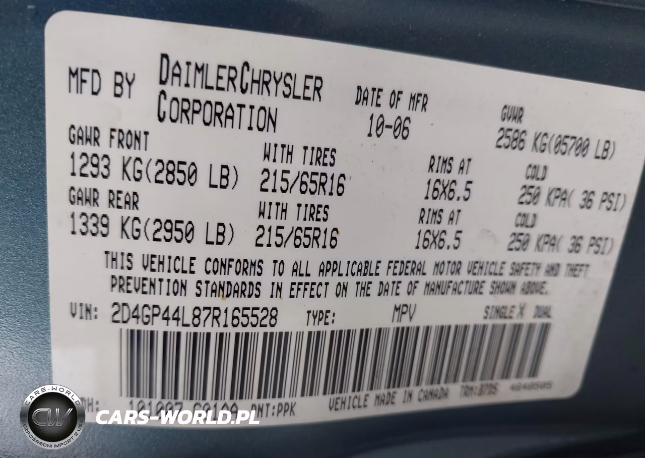 2007 Dodge Grand Caravan Sxt VIN:2D4GP44L87R165528 - 9