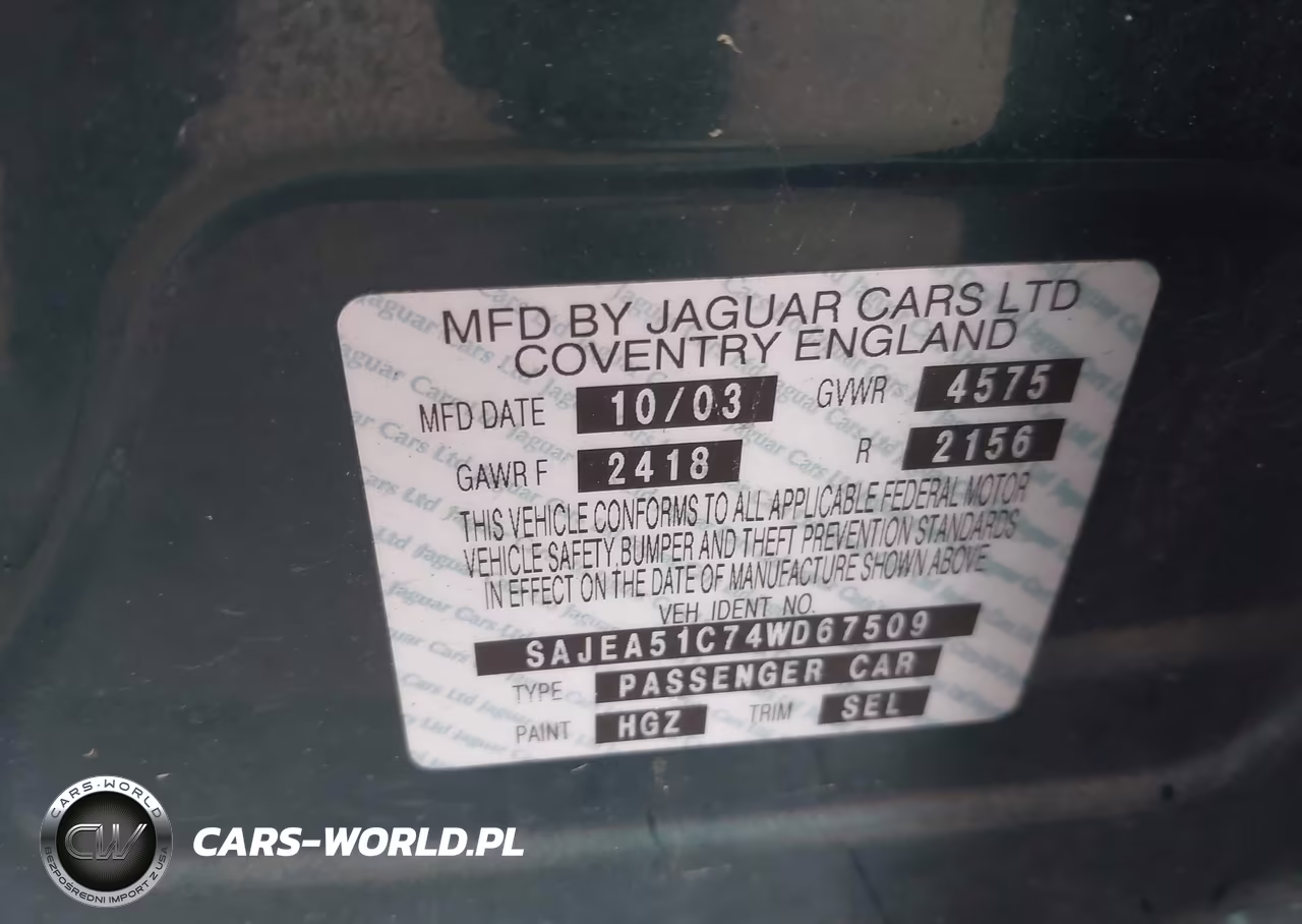 2004 Jaguar X-Type 3.0 VIN:SAJEA51C74WD67509 - 9