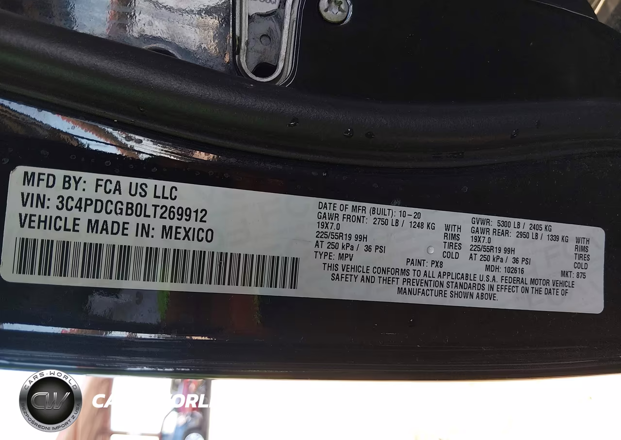 2020 Dodge Journey Crossroad VIN:3C4PDCGB0LT269912 - 9
