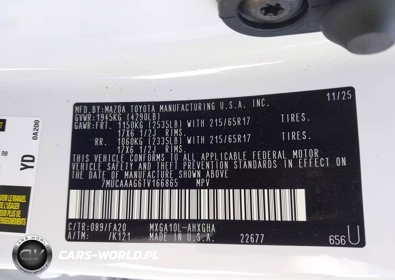 2026 Toyota Corolla Cross Le VIN:7MUCAAAG6TV166865 - 9