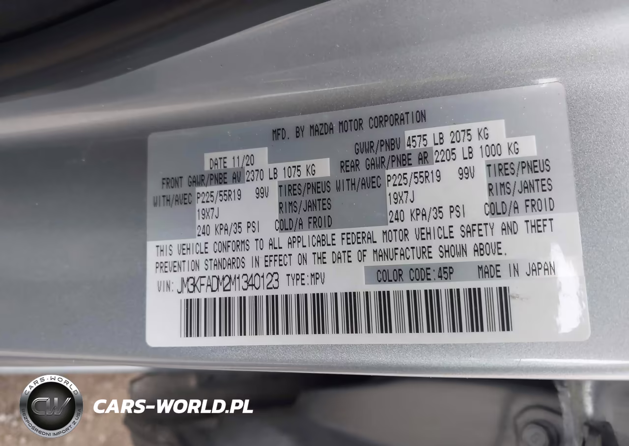 2021 Mazda Cx-5 Grand Touring VIN:JM3KFADM2M1340123 - 9