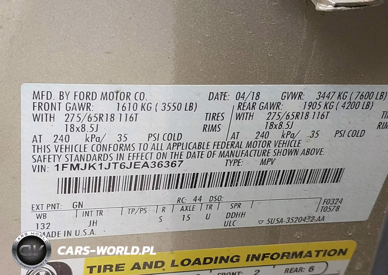 2018 Ford Expedition Max Xlt VIN:1FMJK1JT6JEA36367 - 9