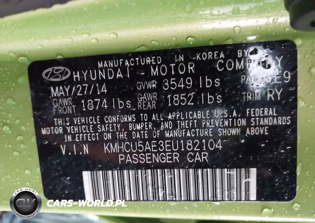 2014 Hyundai Accent Se VIN:KMHCU5AE3EU182104 - 9