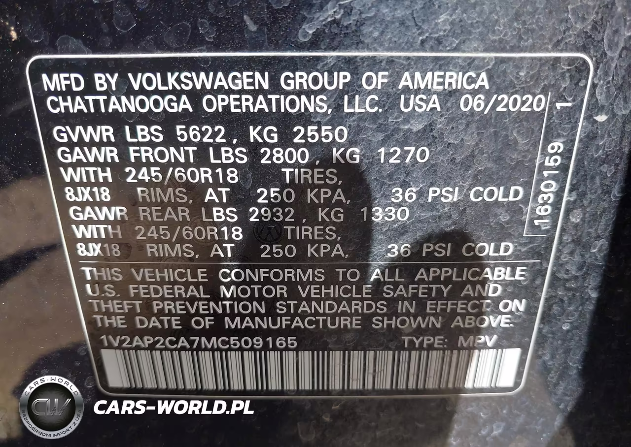 2021 Volkswagen Atlas 2.0T S VIN:1V2AP2CA7MC509165 - 9