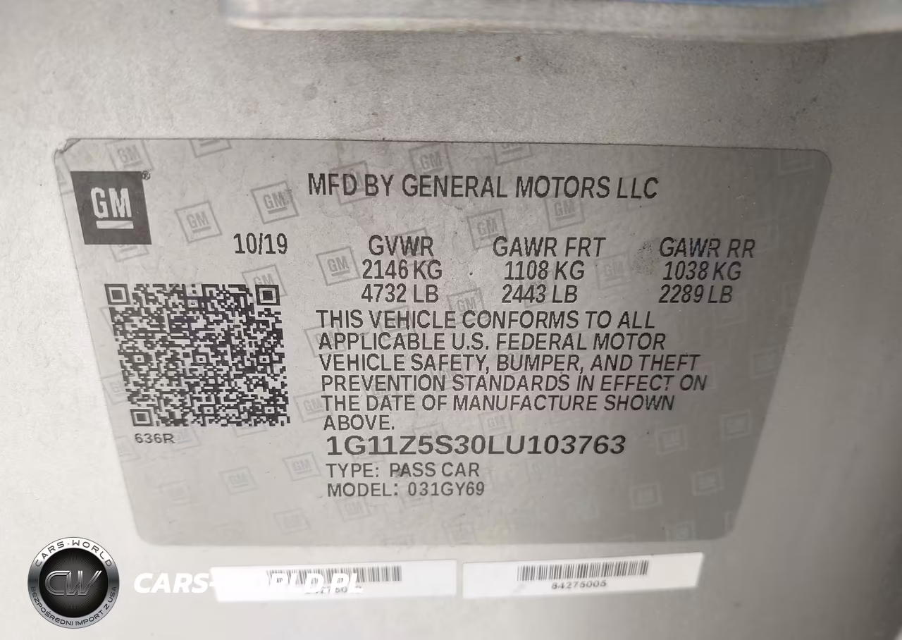 2020 Chevrolet Impala Fwd Lt VIN:1G11Z5S30LU103763 - 9