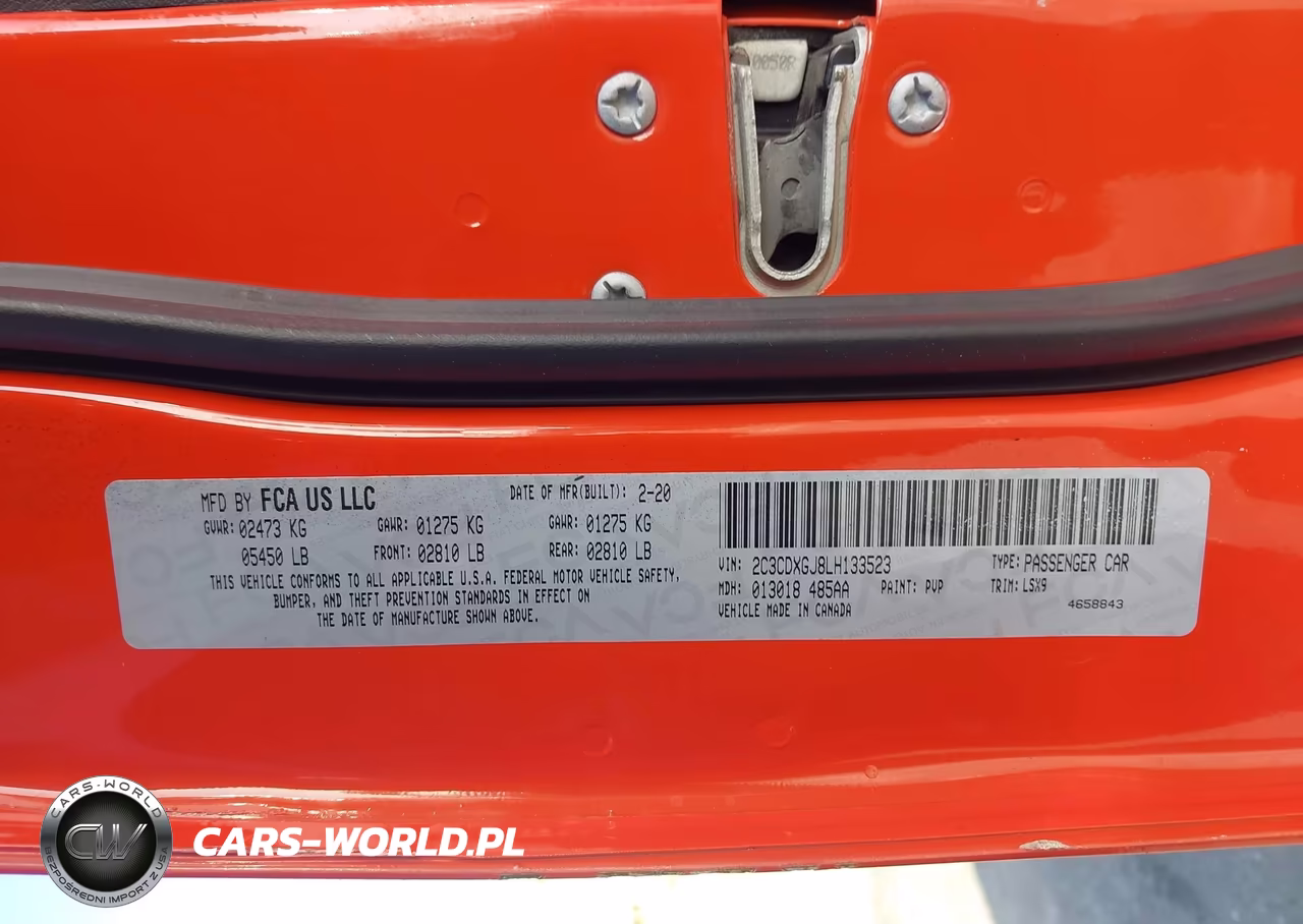 2020 Dodge Charger Scat Pack Rwd VIN:2C3CDXGJ8LH133523 - 9