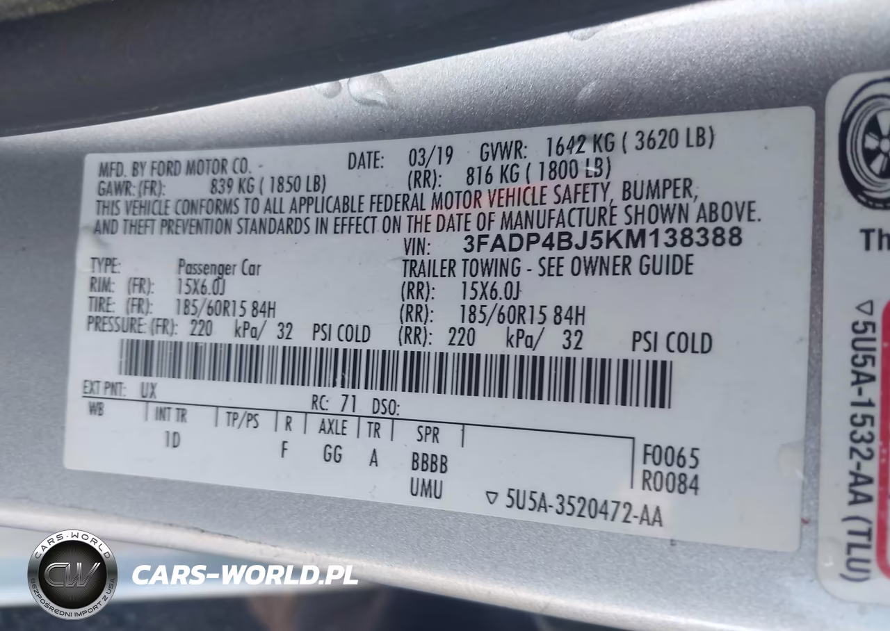 2019 Ford Fiesta Se VIN:3FADP4BJ5KM138388 - 9