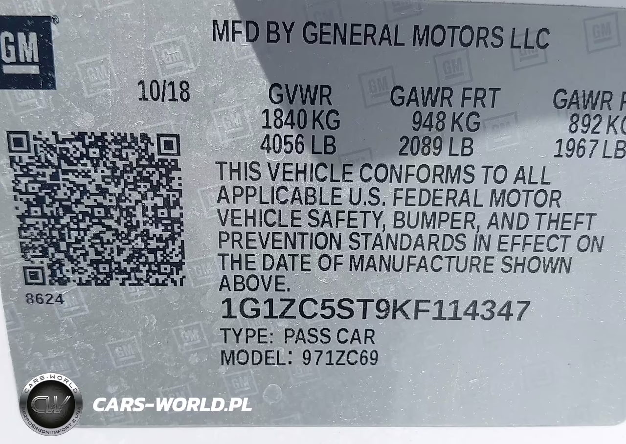 2019 Chevrolet Malibu 1Fl VIN:1G1ZC5ST9KF114347 - 9