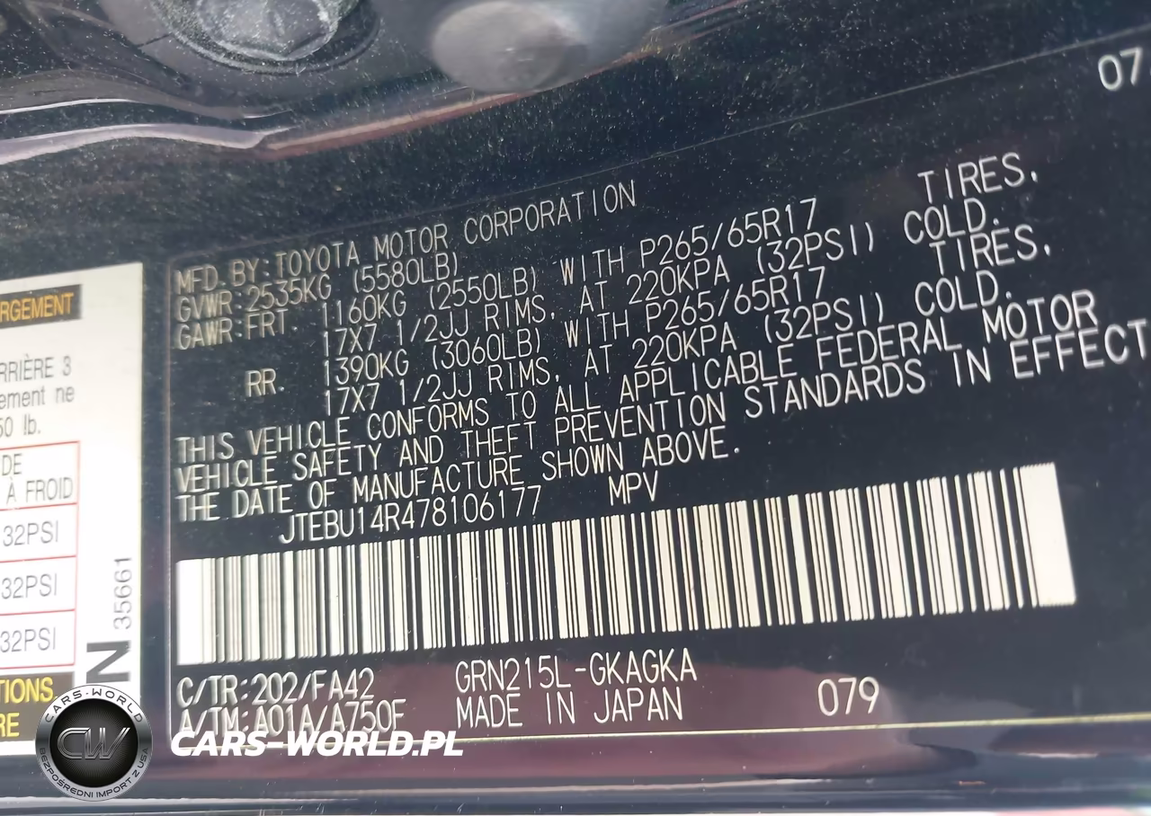 2007 Toyota 4Runner Sr5 V6 VIN:JTEBU14R478106177 - 9