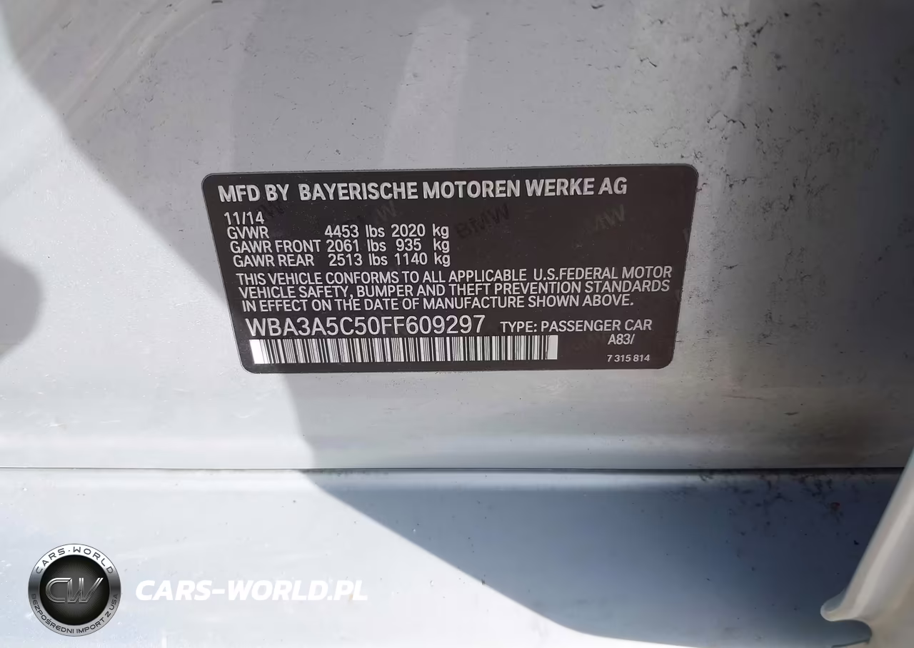 2015 BMW 328I VIN:WBA3A5C50FF609297 - 9